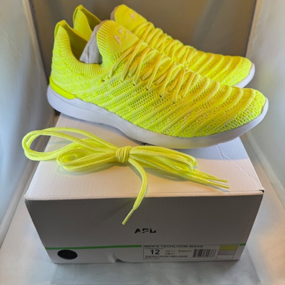 APL Men's TechLoom Wave Energy Yellow Men's Size 12 New With Box $270